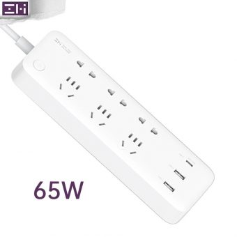 Zmi Plugboard 6 Port 2 USB 1 Type-c ( White Color )-65W